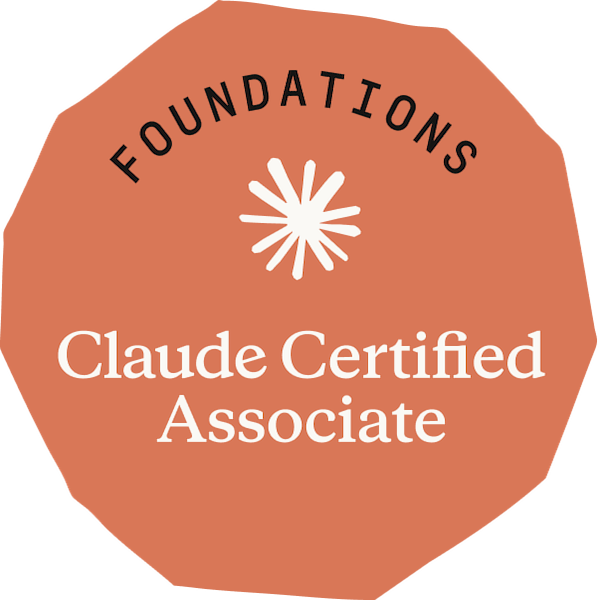 Claude Certified Associate – Foundations の認定バッジ