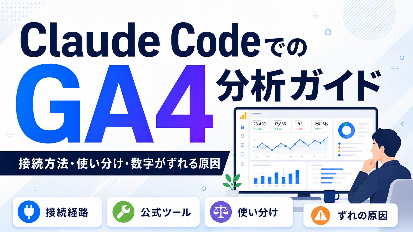 Claude CodeでGA4分析｜公式MCPの接続手順と数字がずれる6つの原因