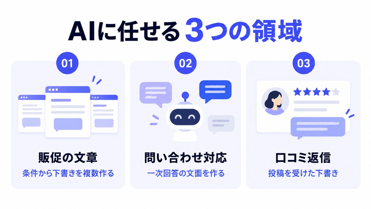 AIに任せる3つの領域