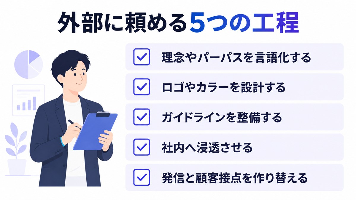 外部に頼める5つの工程