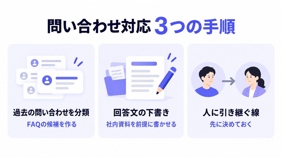 問い合わせ対応3つの手順