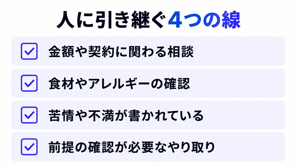 人に引き継ぐ4つの線