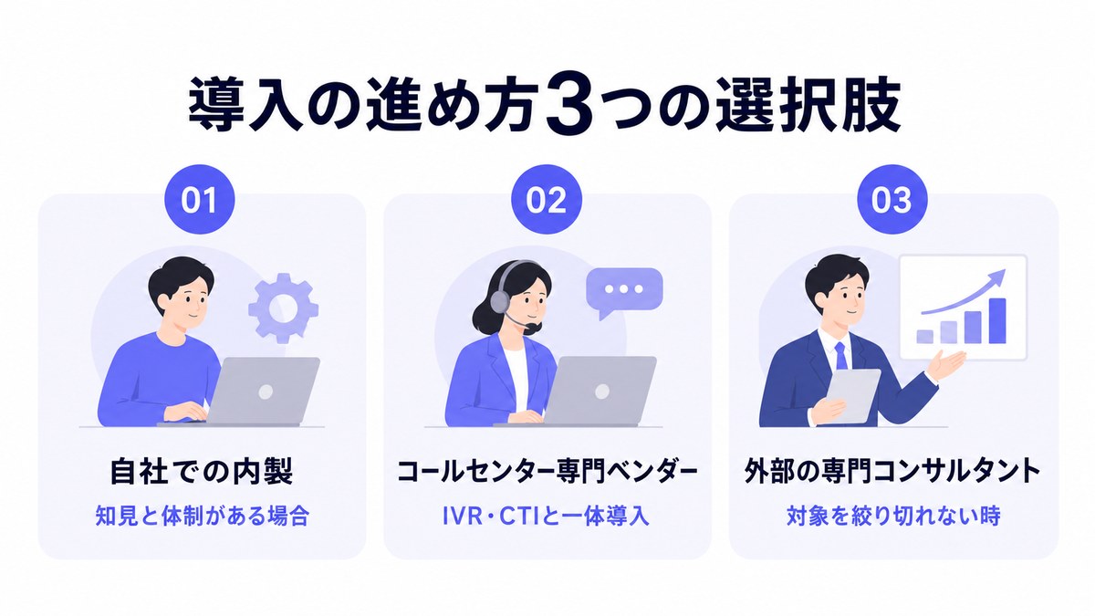導入の進め方3つの選択肢