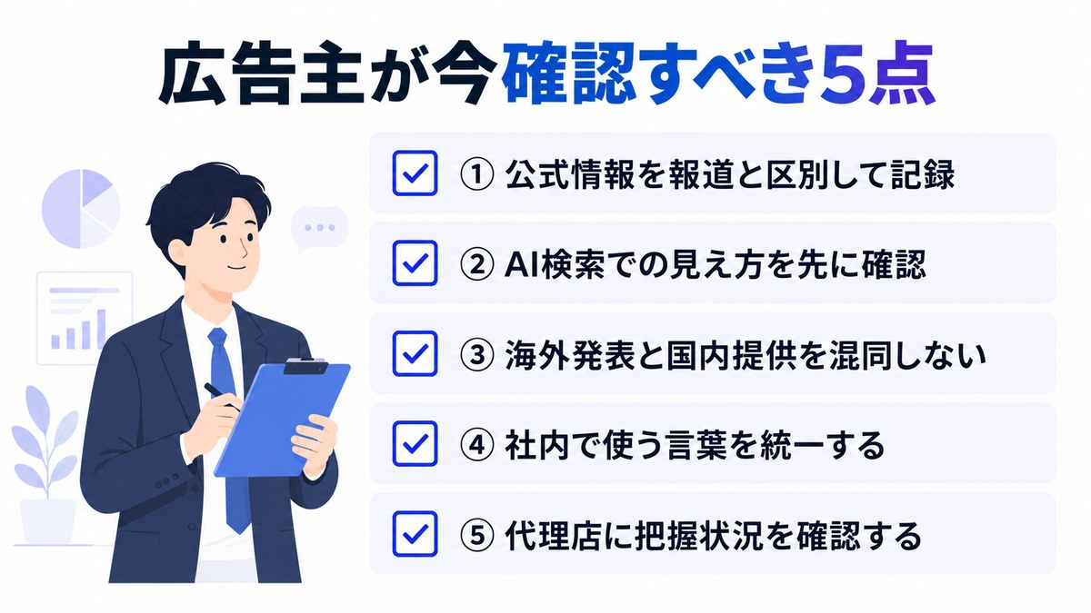 広告主が今の段階で確認しておきたいこと
