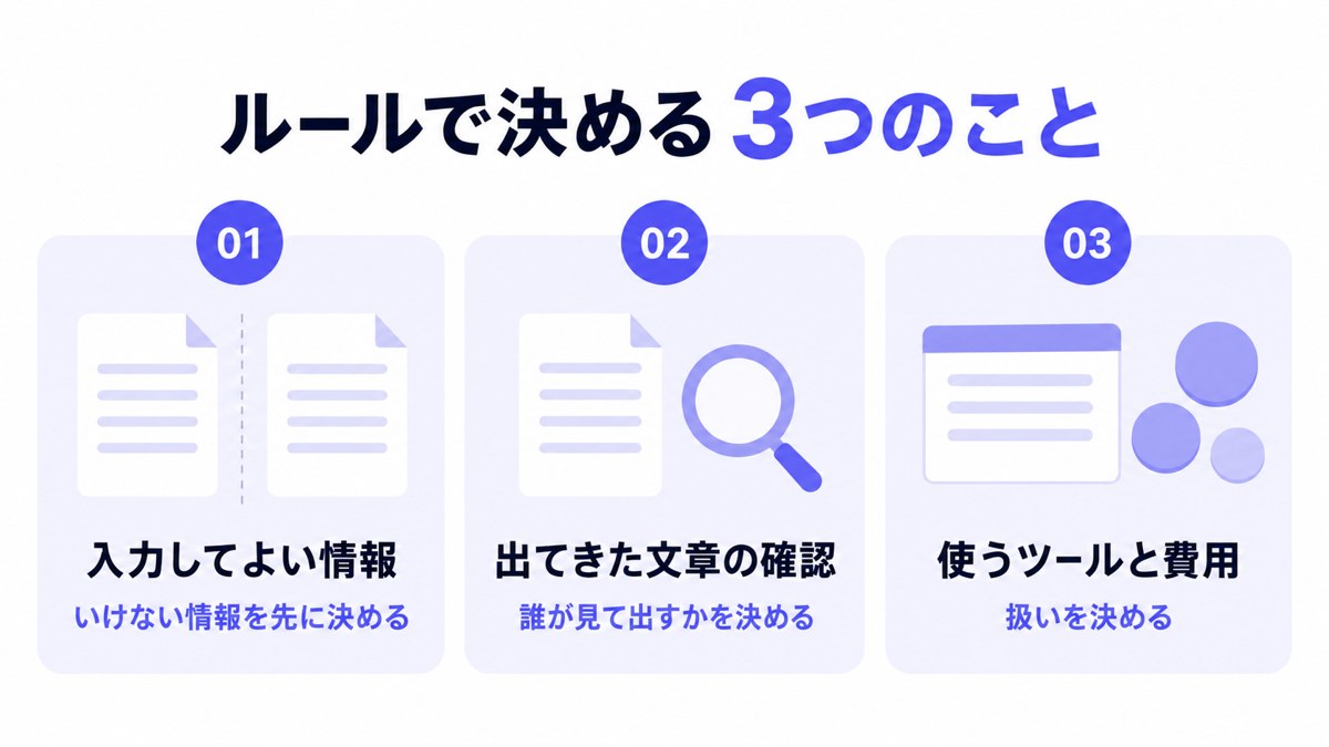 ルールで決める3つのこと