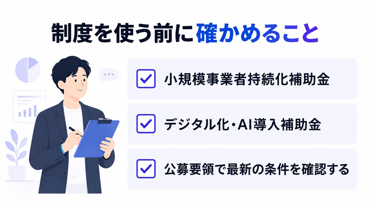 制度を使う前に確かめること