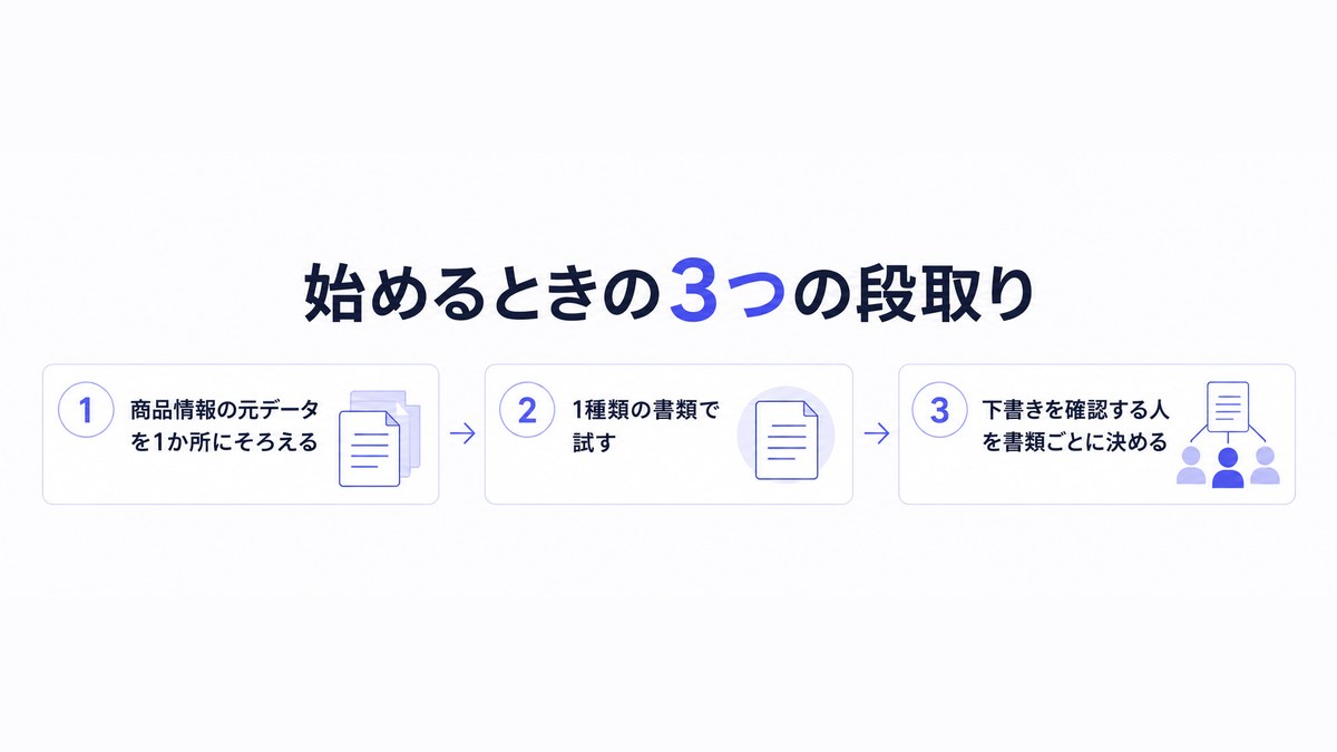 始めるときの3つの段取り