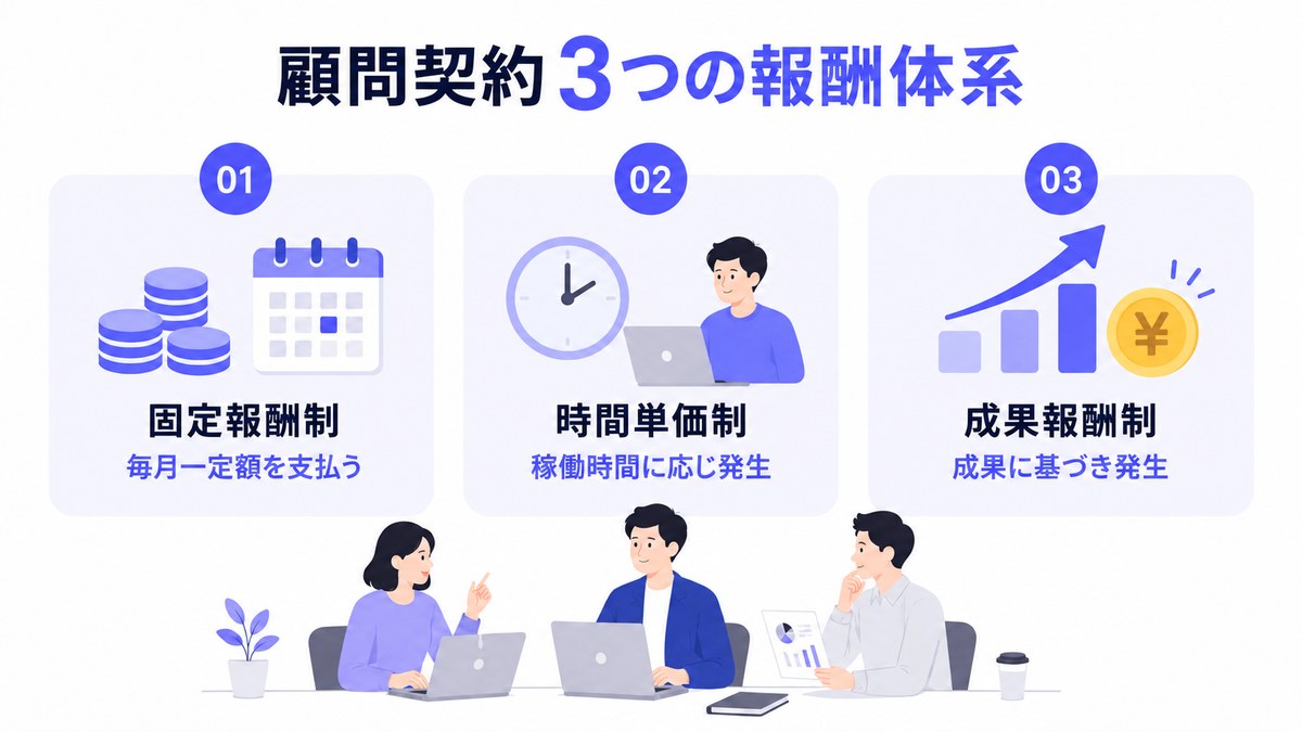 顧問契約3つの報酬体系