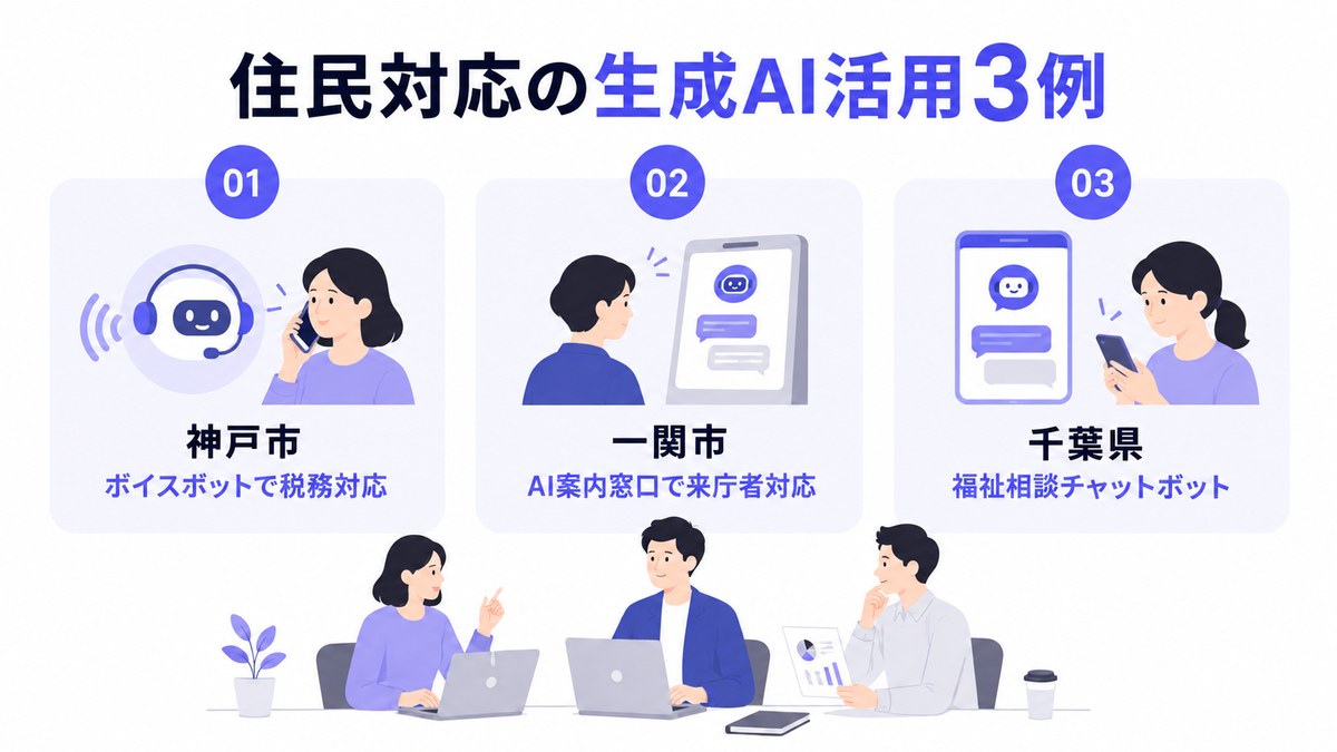 住民対応の生成AI活用3例