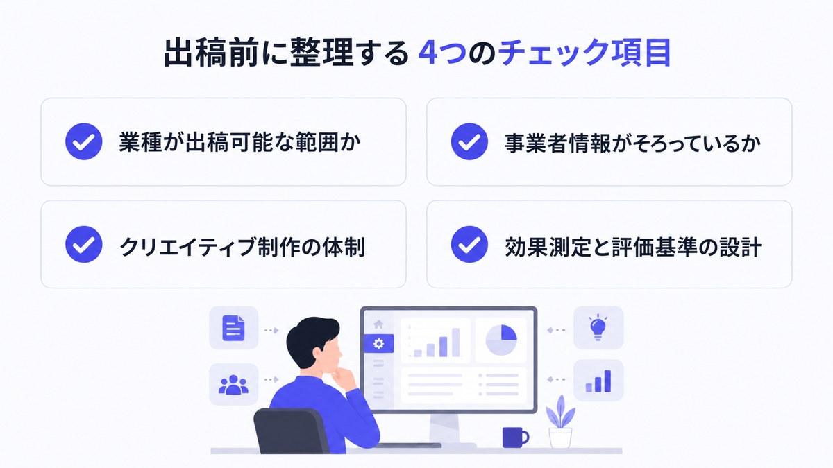 出稿前に整理する4つのチェック項目