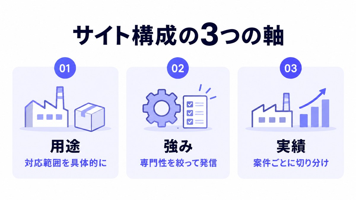 サイト構成の3つの軸