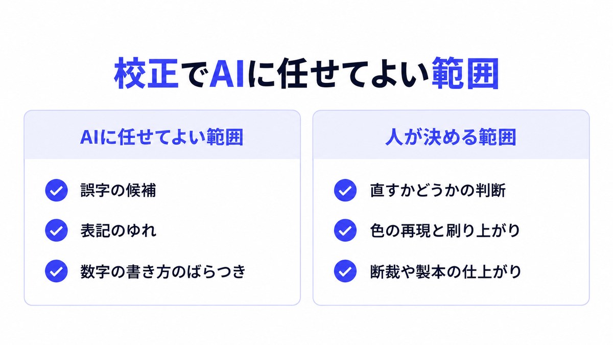 校正でAIに任せてよい範囲