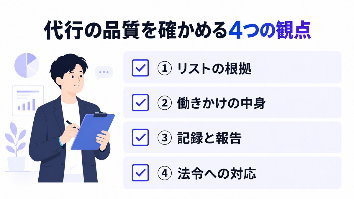代行の品質を確かめる4つの観点